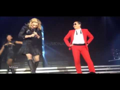 #PSY & #Madonna   Gangnam Style  Give it 2 Me, Music 13 11 2012  Madison Square Garden  New York - Популярные видеоролики!