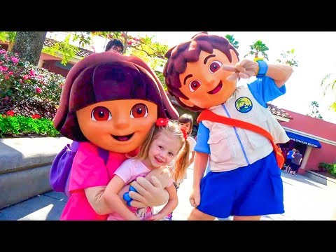 Настя, Рома и Диана веселятся на детской площадке в парке аттракционов Орландо - Популярные видеоролики!