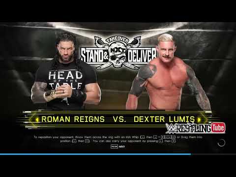 WWE 2K22 Gameplay Roman Reigns Vs Dexter Lumis At NXT Takeover Stand and Deliver Highlights HD - Популярные видеоролики!