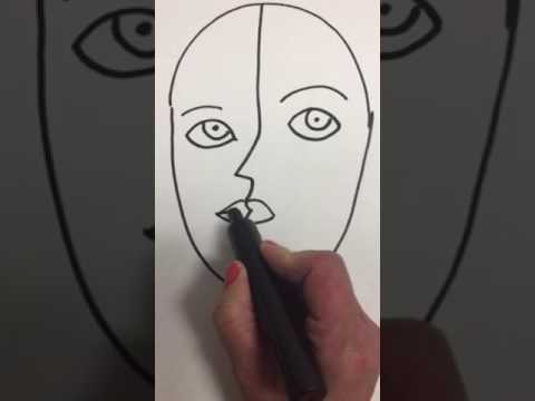 Drawing in the style of Pablo Picasso Grades 2-Middle School - Популярные видеоролики!