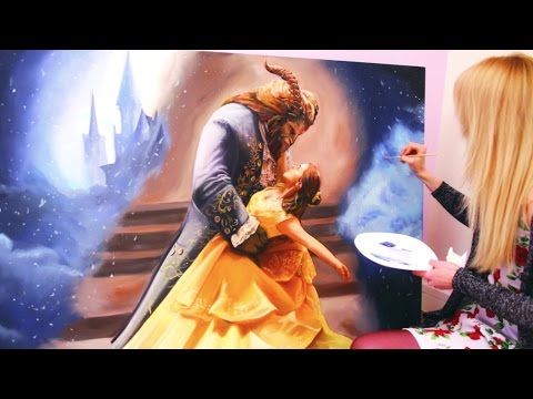 Beauty and the Beast - Oil Painting - Популярные видеоролики!