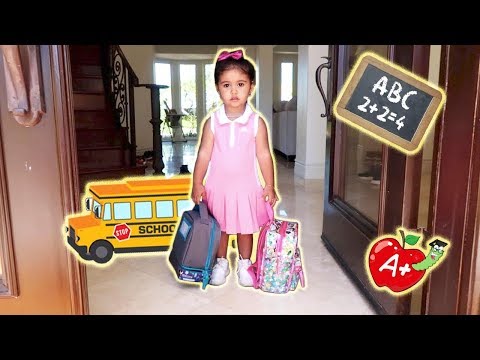 ELLE'S FIRST DAY OF SCHOOL!!! (THE CUTEST BABY STUDENT) - Популярные видеоролики!