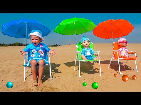 Milusik Lanusik playing with Dolls and Balls Toys - Популярные видеоролики!
