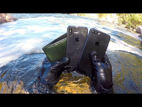 I Found an iPhone X, iPhone 7+ and Wallet Underwater in the River! (River Treasure) - Популярные видеоролики!