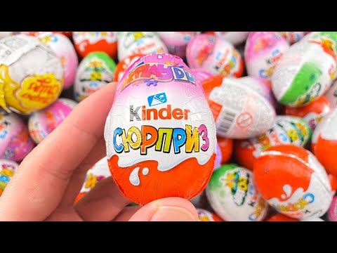 Satisfying Video | Very Yummy Rainbow Candy Kinder Joy Surprise Glitter Egg Chocolate ASMR - Популярные видеоролики!