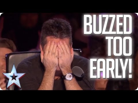 UH OH! When the Judges buzz TOO EARLY! | Britain's Got Talent - Популярные видеоролики!