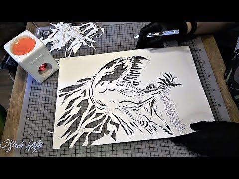 HOW TO MAKE STENCIL for SPRAY PAINT ART by Skech - Популярные видеоролики!