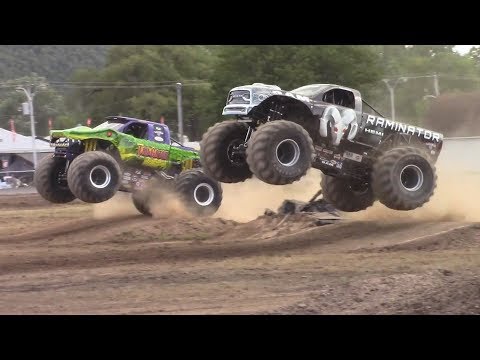 Драг-рейсинг на Monster Trucks с трамплинами - Популярные видеоролики!