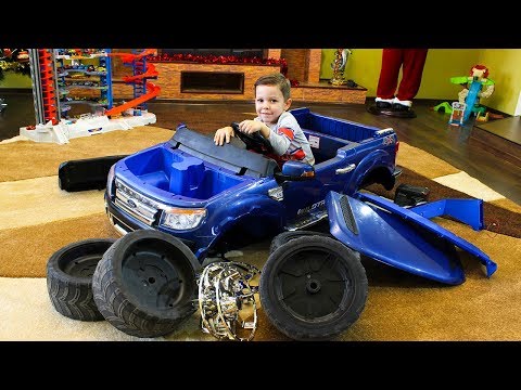 Tema Assembling Power Wheels car and fun playtime with toys - Популярные видеоролики!