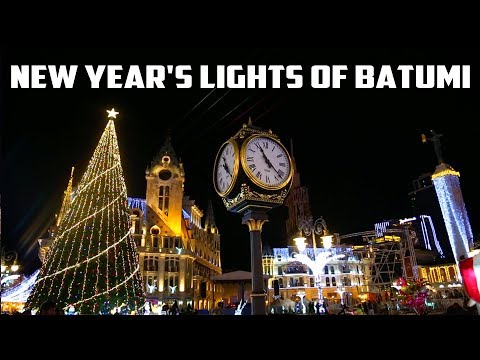БАТУМИ. НОВЫЙ ГОД! / New Year's lights of Batumi - Популярные видеоролики!