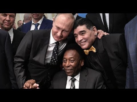 Путин выпил с Марадоной и Пеле после жеребьевки ЧМ-2018 - Популярные видеоролики!