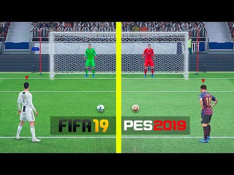 FIFA 19 VS PES 2019 - СРАВНЕНИЕ ПЕНАЛЬТИ - Популярные видеоролики!