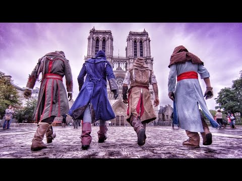Assassin's Creed Unity Meets Parkour in Real Life - 4K! - Популярные видеоролики!