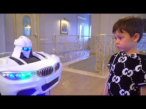 Superhero Tema Pretend Play with Toys and Power Wheels Robot car - Популярные видеоролики!