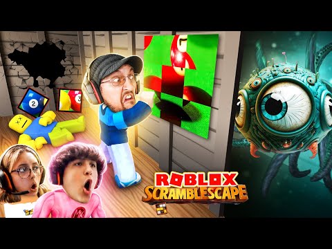 Roblox Scramblescape!  Unscramble Art to Survive the Entity (FGTeeV Family Escape Gameplay) - Популярные видеоролики!