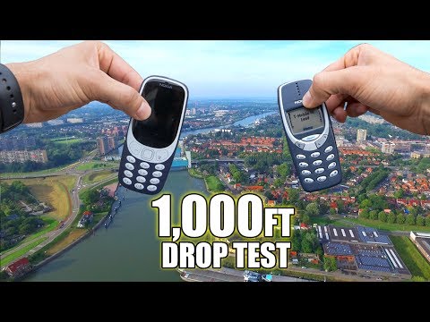 Nokia 3310 vs. New Nokia 3310 DROP TEST from 1000 FEET!! | Durability Review - Популярные видеоролики!