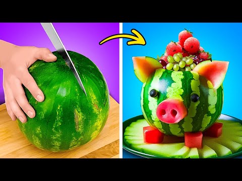 Genius Hacks 🍉🥒 How To Peel And Cut Fruits And Vegetables - Популярные видеоролики!