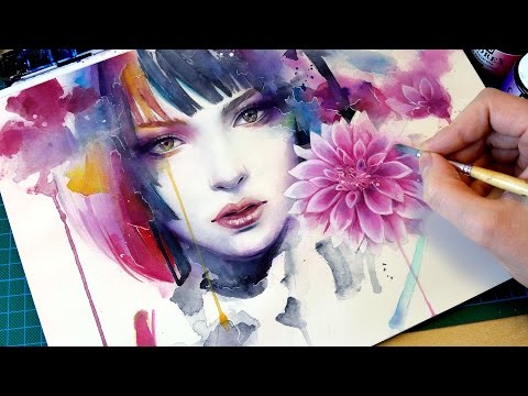 【WATERCOLOR PORTRAIT】 Bloom - Популярные видеоролики!