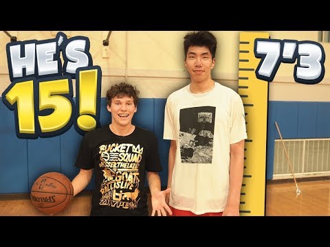 1 V 1 vs 7 FOOT 3 CHINESE BASKETBALL PLAYER! He's 15 YEARS OLD - Популярные видеоролики!