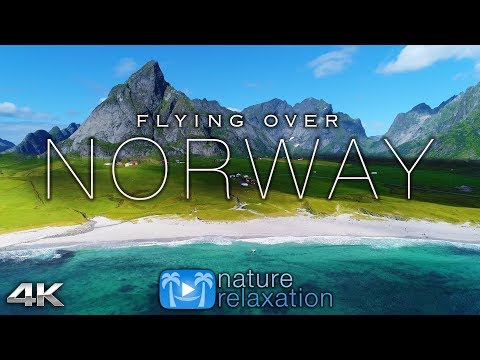 FLYING OVER NORWAY (4K UHD) 1HR Ambient Drone Film + Music by Nature Relaxation™ for Stress Relief - Популярные видеоролики!