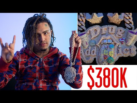 Lil Pump Shows Off His Insane Jewelry Collection | On the Rocks | GQ - Популярные видеоролики!