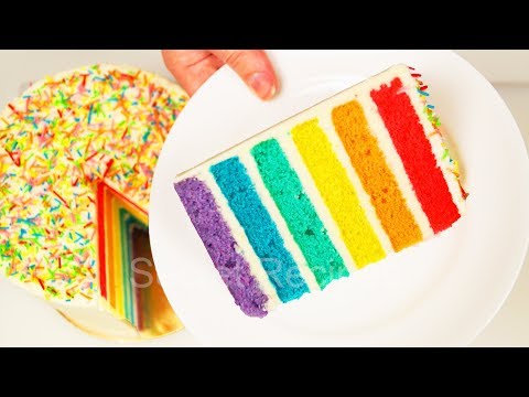 Радужный торт. Самый вкусный радужный торт | Rainbow cake - Популярные видеоролики!