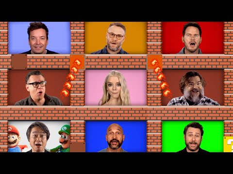 Jimmy Fallon, The Roots & The Super Mario Bros. Movie Cast Sing the Super Mario Bros. Theme Song - Популярные видеоролики!