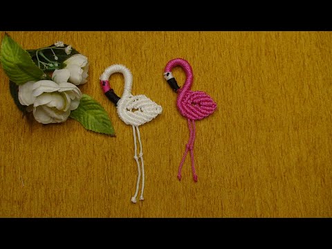 Фламинго подвеска в технике МАКРАМЕ - Популярные видеоролики!