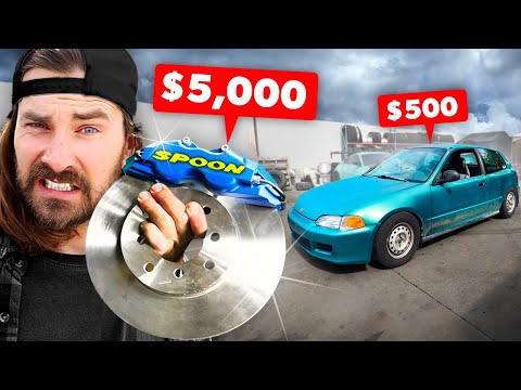 We Put $5000 Brakes on our $500 Civic - Популярные видеоролики!