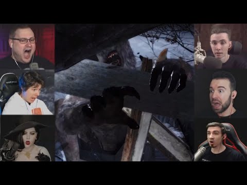 'Реакции Летсплейщиков' на Нападение Оборотня в окне из Resident Evil 8: Village - Популярные видеоролики!