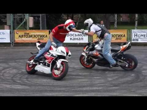Автоэкзотика 2013 - 4. crazy bike stunts мото трюки байкеров с девушкой - Популярные видеоролики!