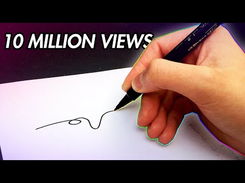 ONE LINE ART CHALLENGE *one continuous line for 30 minutes* - Популярные видеоролики!