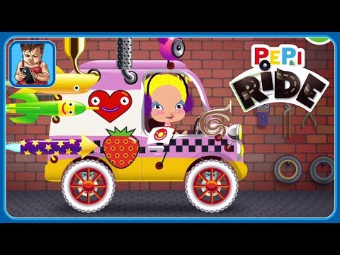 Весёлые гонки для детей Pepi Ride * Строим машинки и катаемся по острову Пепи * iOS | Android - Популярные видеоролики!