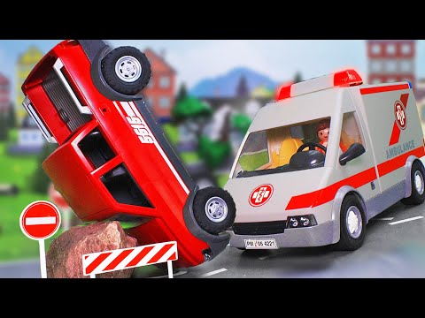 New Cartoons With Cars for Kids - Mountain Collapse | Rescuers and Ambulance | Car Toy Adventure - Популярные видеоролики!