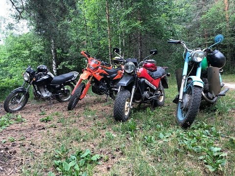 Soviet and chinese motorcycles drive off-road - Популярные видеоролики!