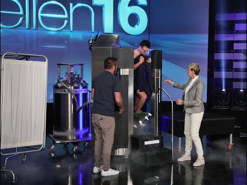 Ellen Shocks Andy to the Core with a Surprise Cryotherapy Session - Популярные видеоролики!